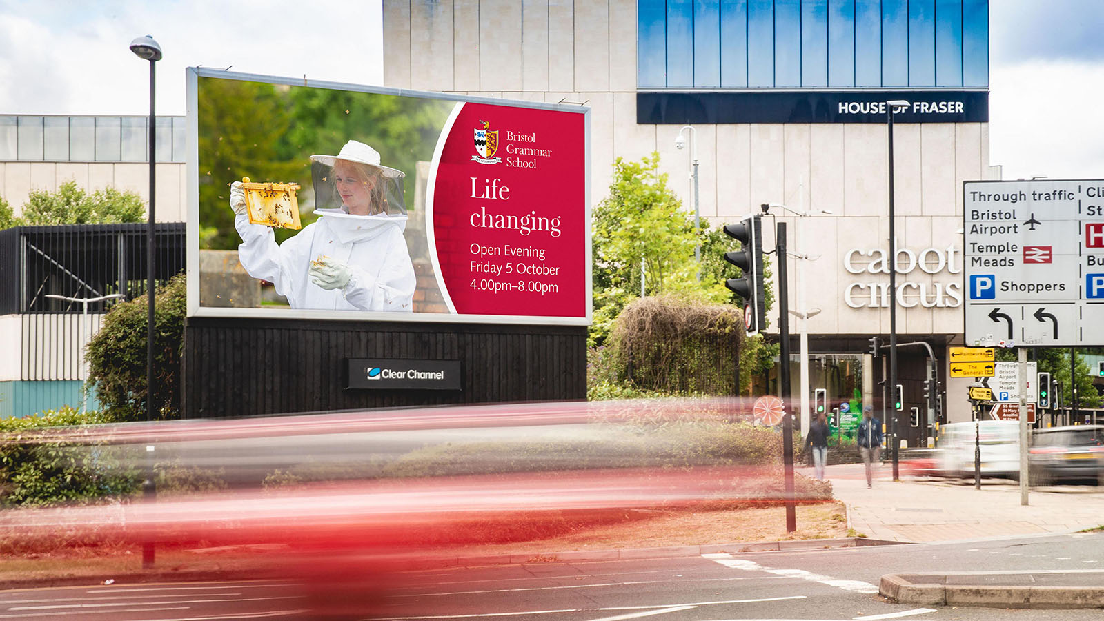 Photography billboard from Bristol Grammar School