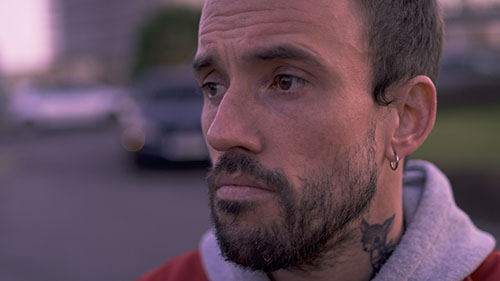 Video production still from IDLES
